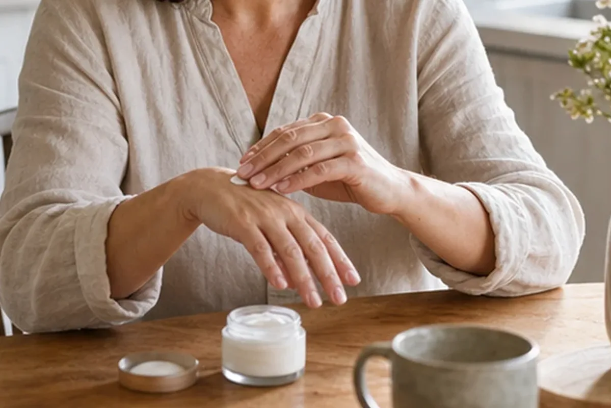 Authentische Beauty-Routine passend zum Thema Körperpeeling für raue Haut