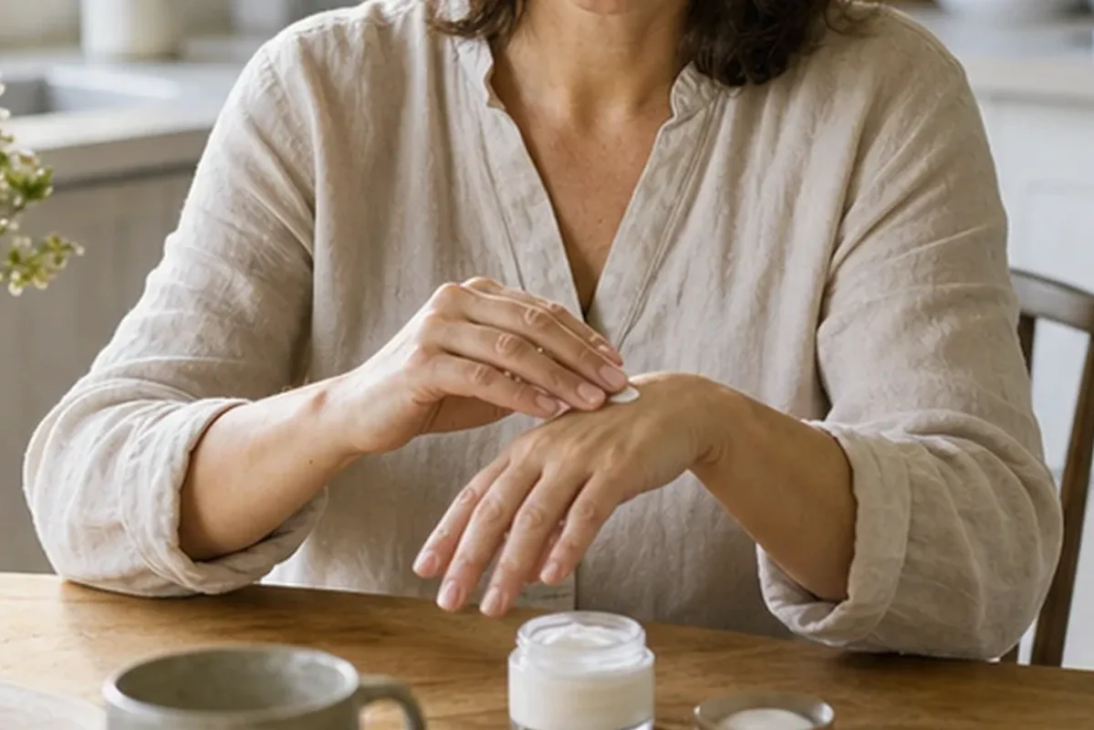 Authentische Beauty-Routine passend zum Thema Körperpeeling für müde Füße