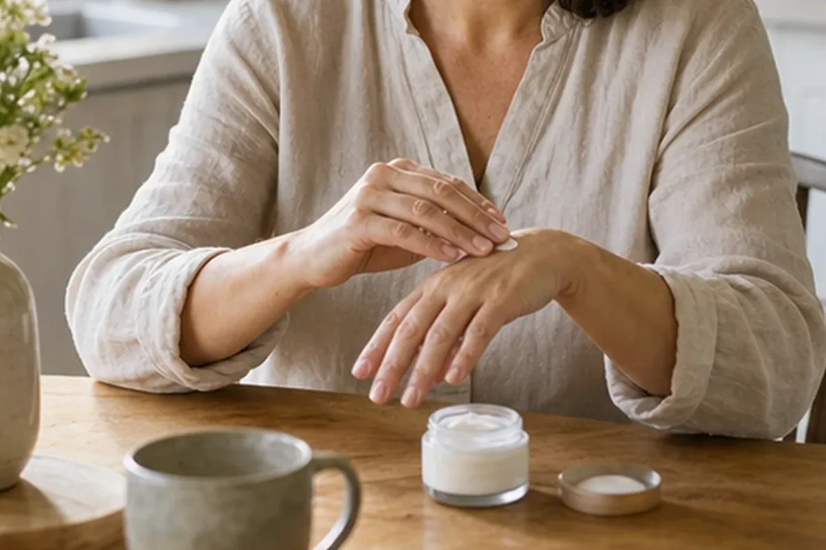 Authentische Beauty-Routine passend zum Thema Körperpeeling für raue Haut