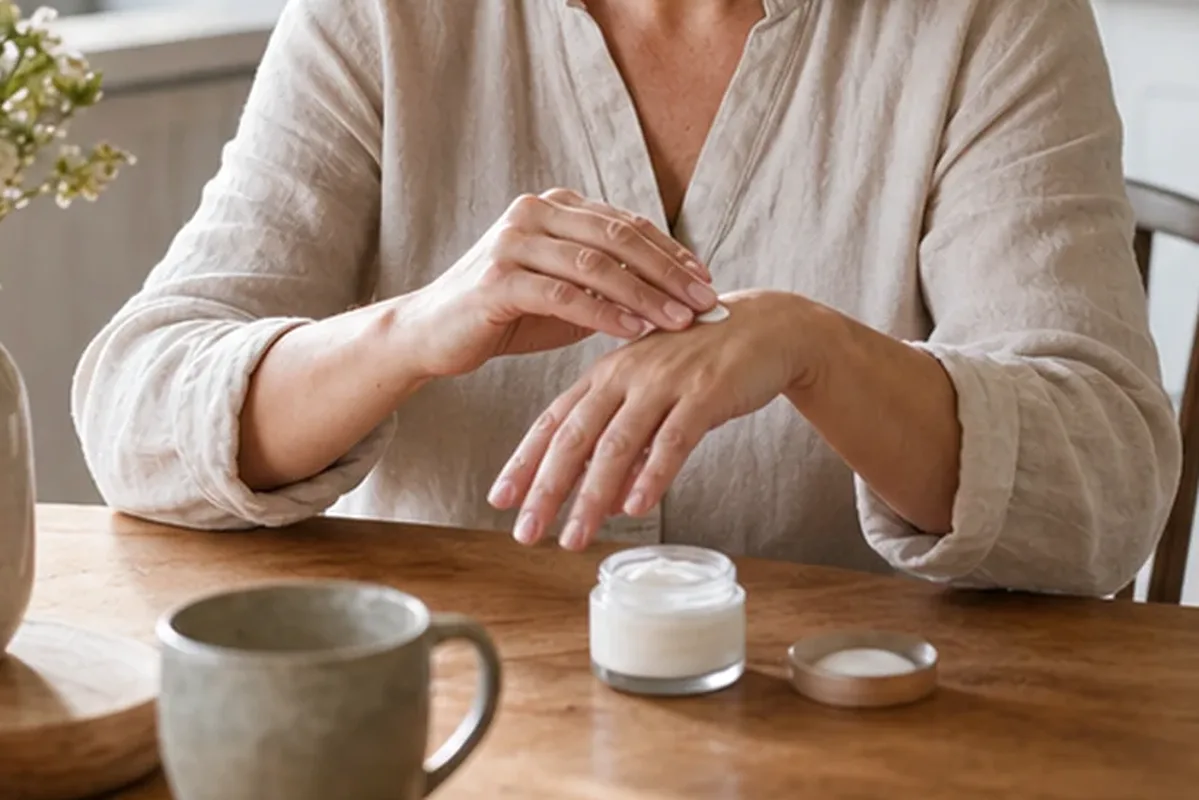Emotionaler und authentischer Anwendungsmoment rund um Body Butter für raue Haut
