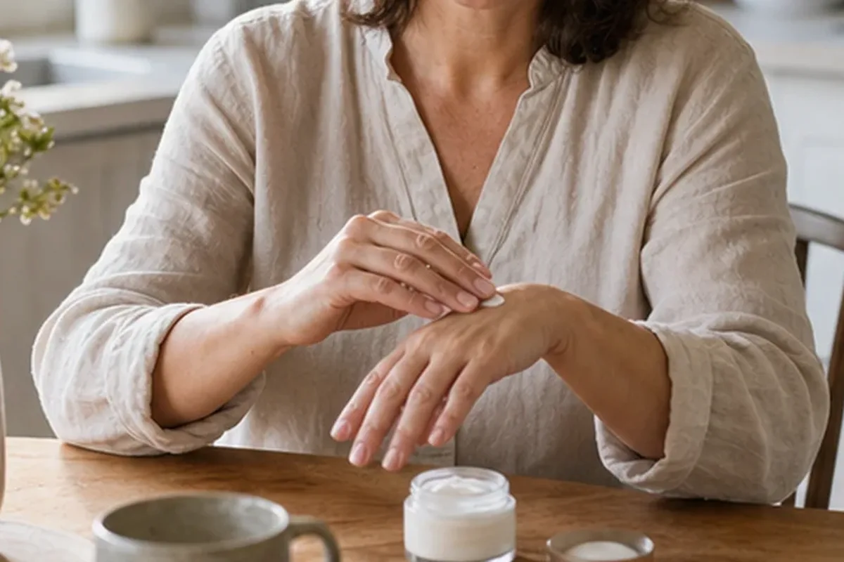 Authentische Beauty-Routine passend zum Thema Hornhautpflege für trockene Haut