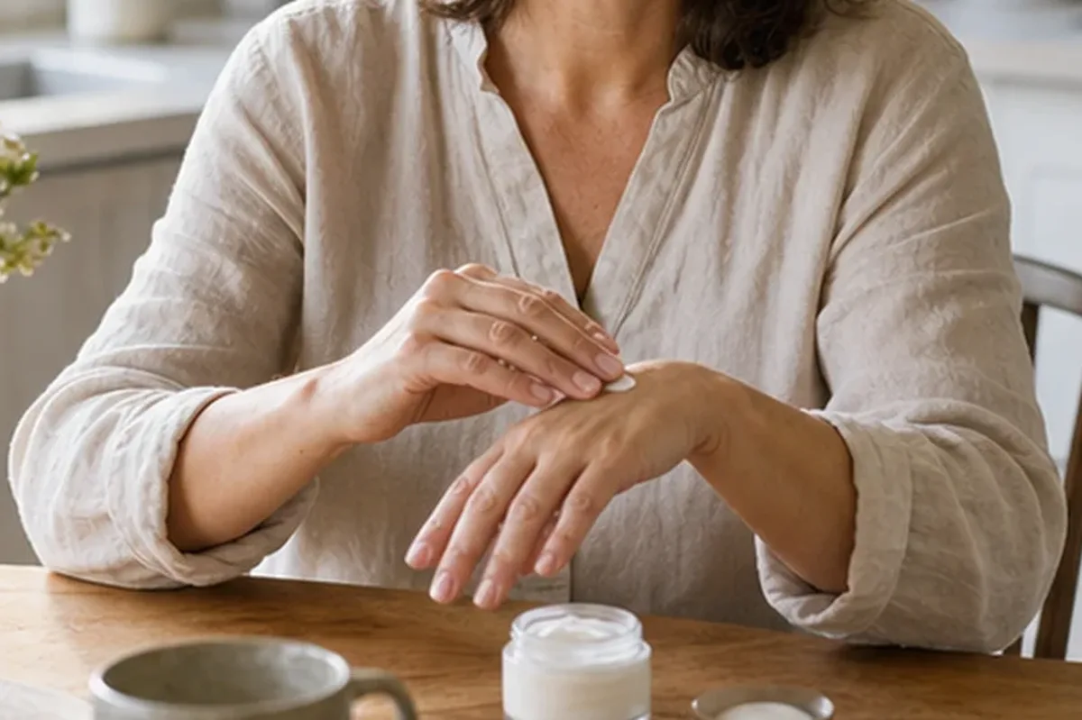 Hochwertige Beauty-Inszenierung zu Auswahlkriterien für Fußcreme für trockene Haut