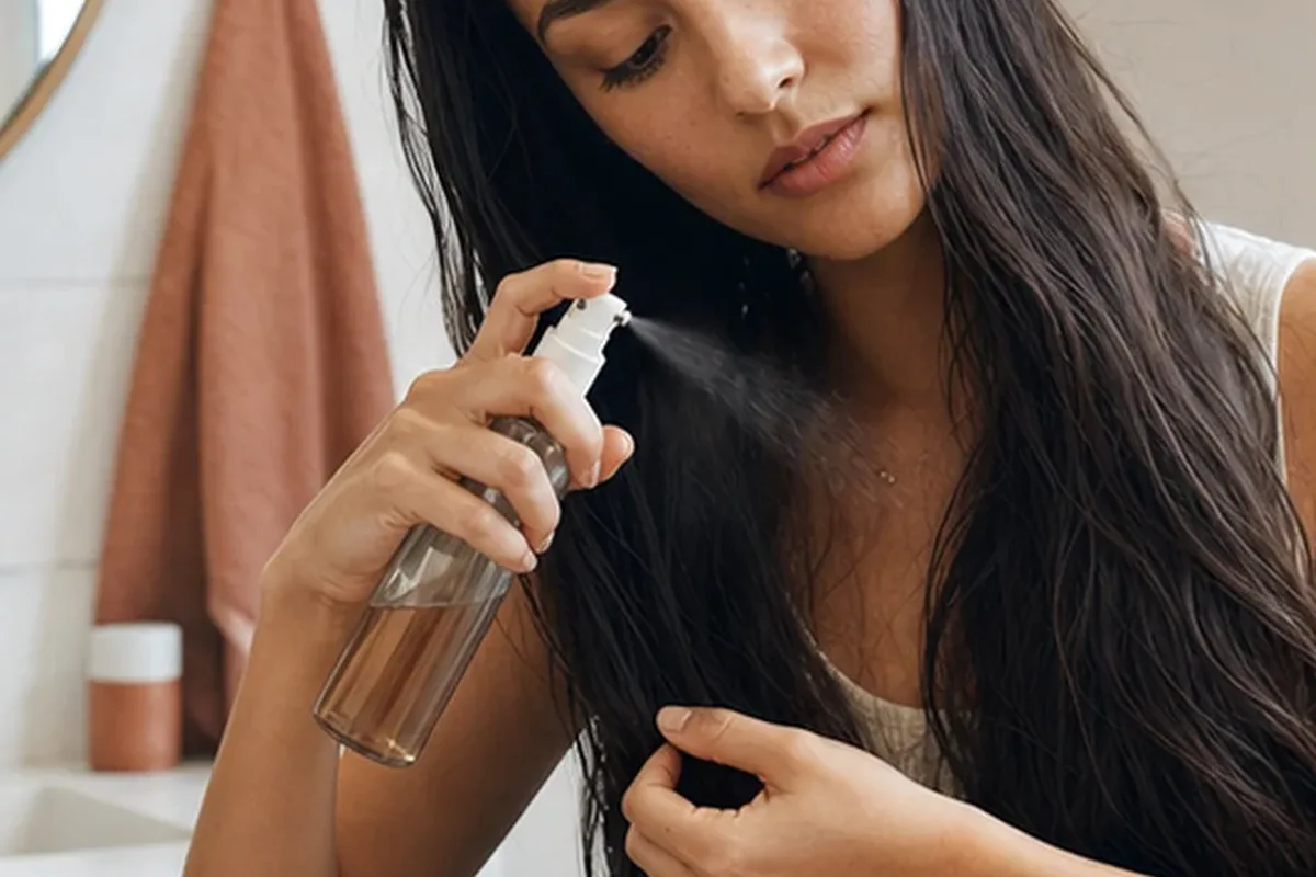Authentische Beauty-Routine passend zum Thema Lockencreme bei Haarbruch