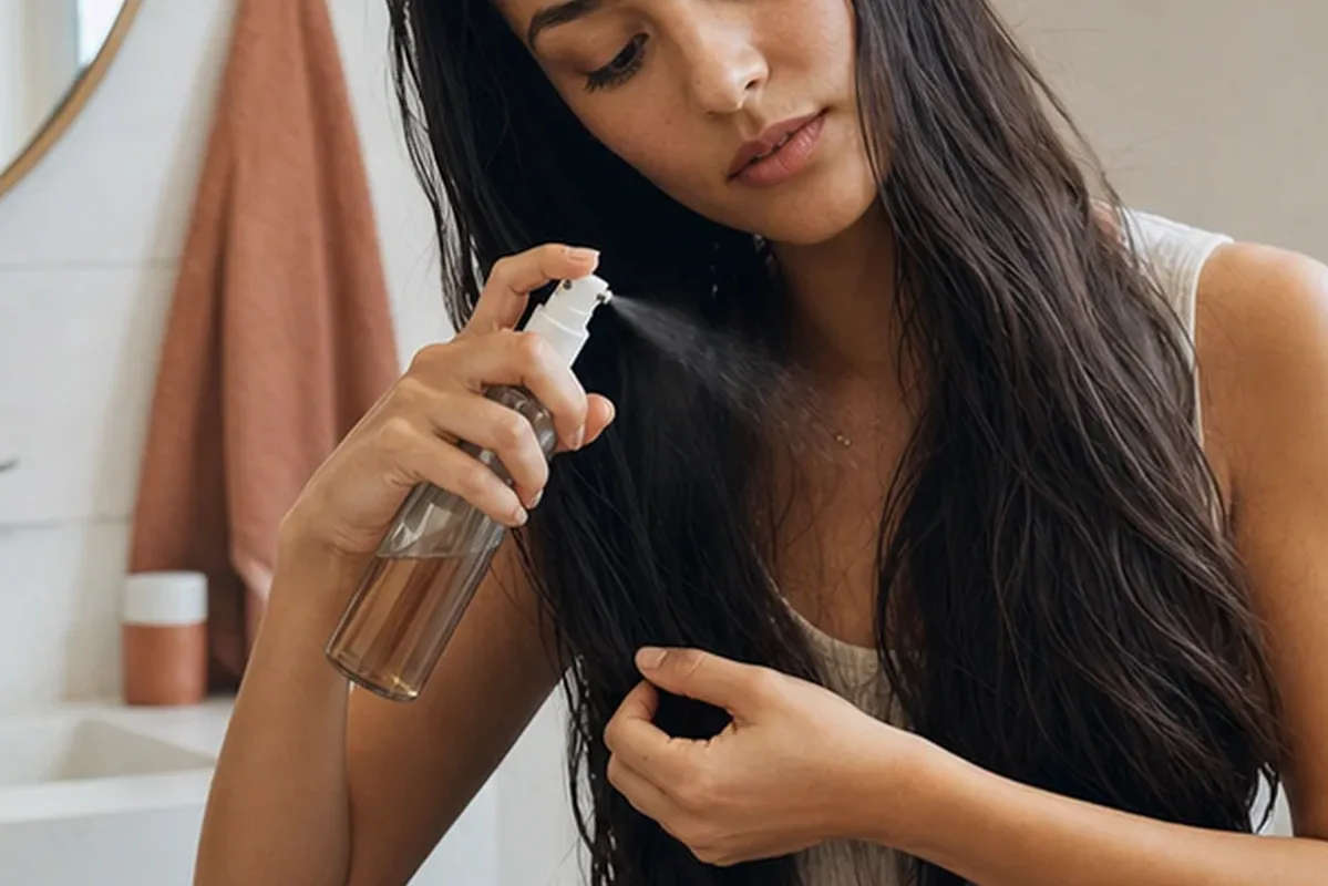 Emotionaler und authentischer Anwendungsmoment rund um Silbershampoo für empfindliche Kopfhaut