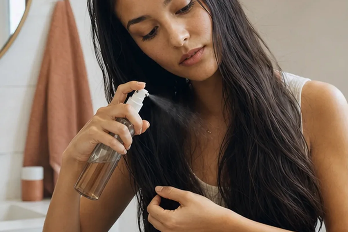 Redaktioneller Beauty-Moment zur Ausgangslage bei Hitzeschutz bei fettigem Ansatz