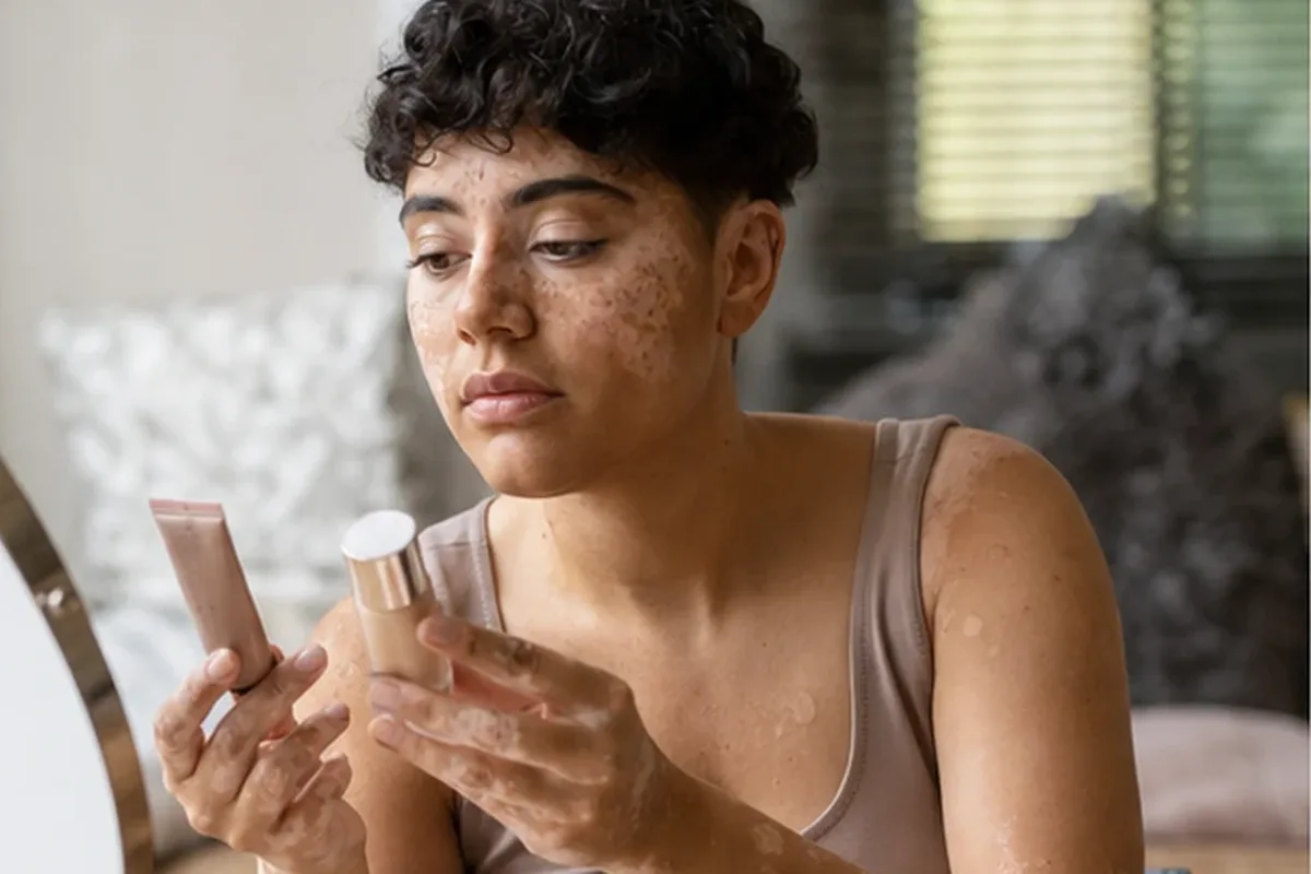 Redaktioneller Beauty-Moment zur Ausgangslage bei Puder für trockene Haut