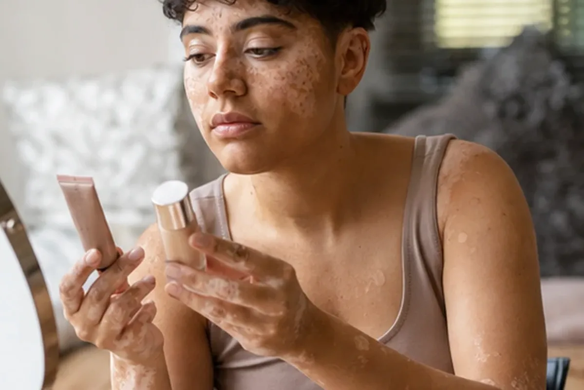 Authentischer Wohlfühlmoment passend zum Beauty-Thema Lippenstift für trockene Haut