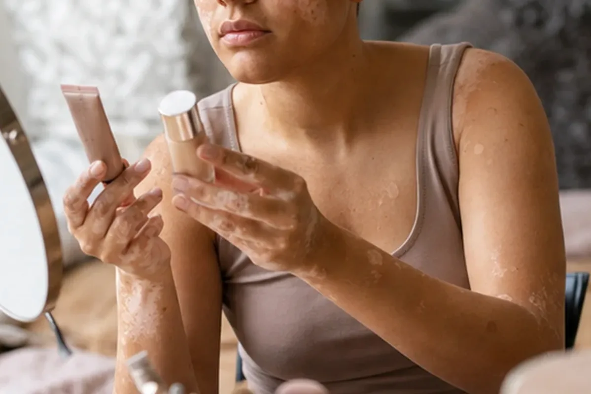 Hochwertige Beauty-Inszenierung zu Auswahlkriterien für Bronzer bei großen Poren