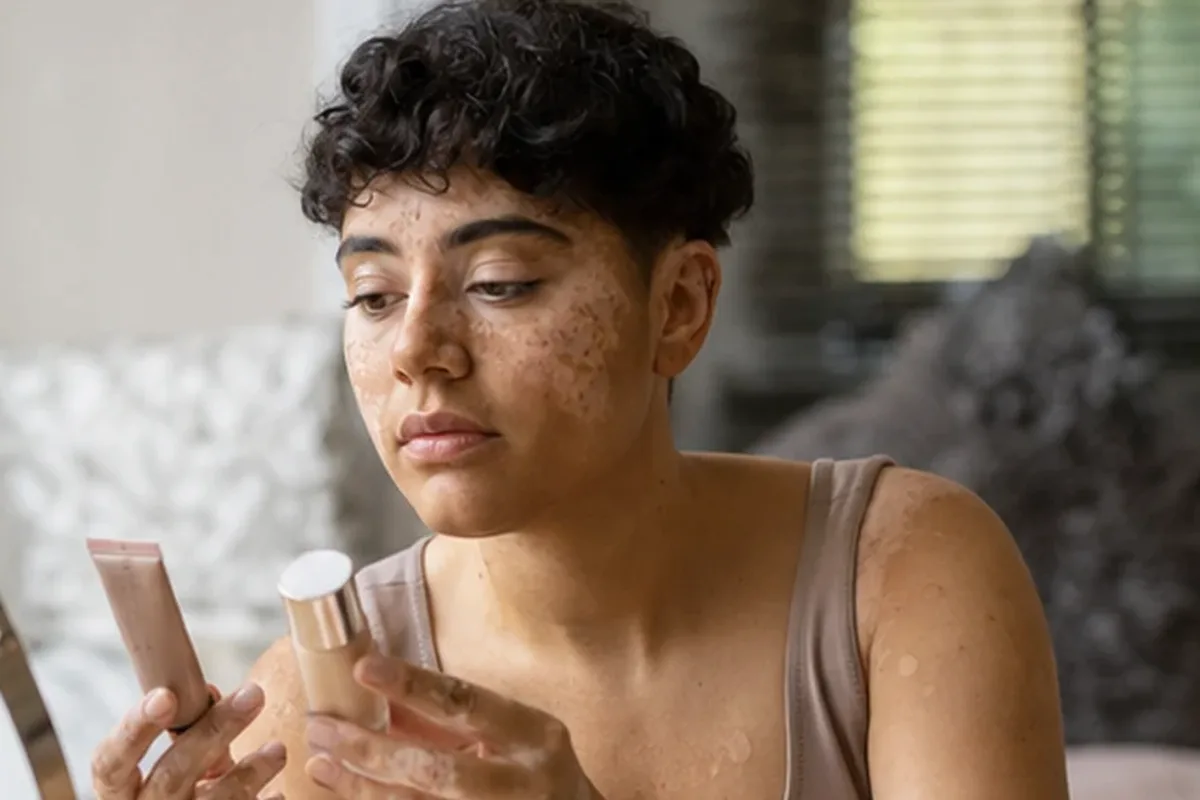 Hochwertige Beauty-Inszenierung zu Auswahlkriterien für Puder für ölige Haut