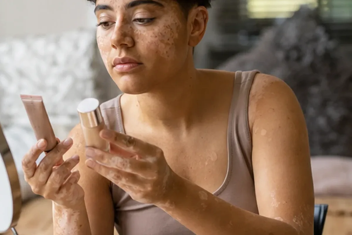 Authentische Beauty-Routine passend zum Thema Make-up-Pinsel für trockene Haut