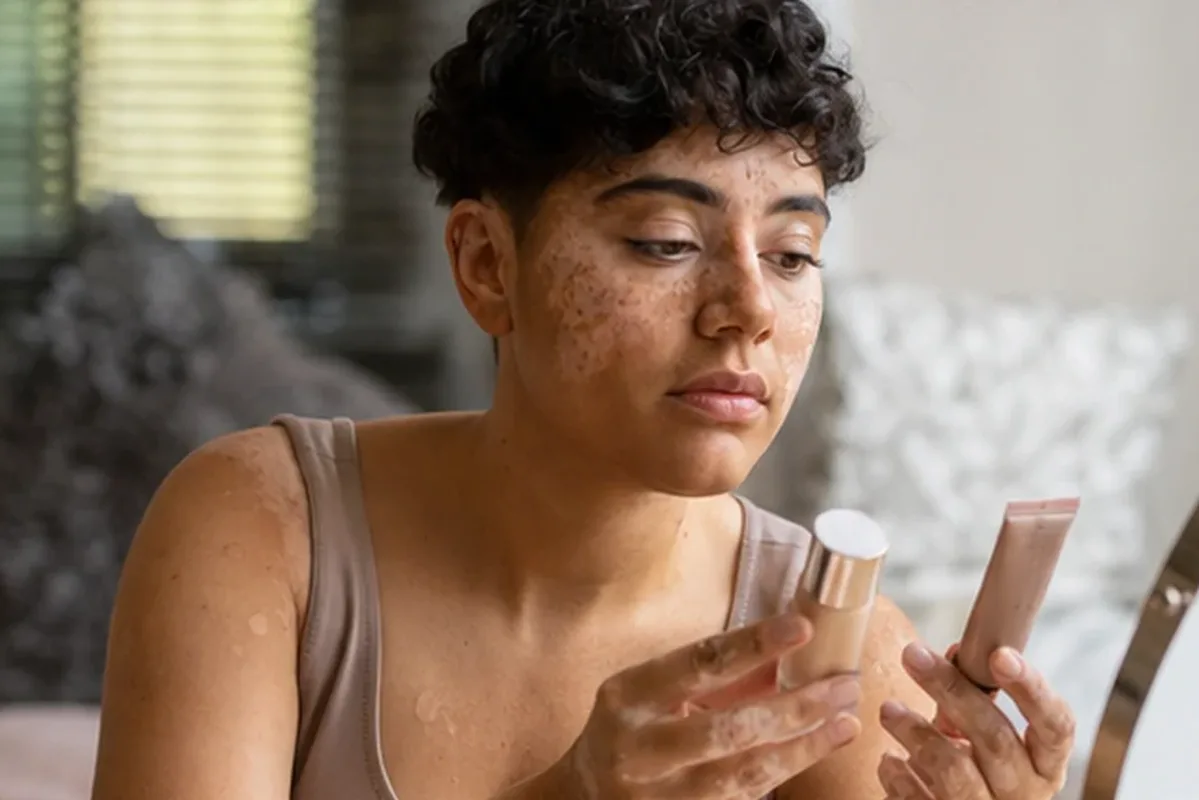 Redaktionelle Detailaufnahme zur Orientierung bei Rouge für trockene Haut