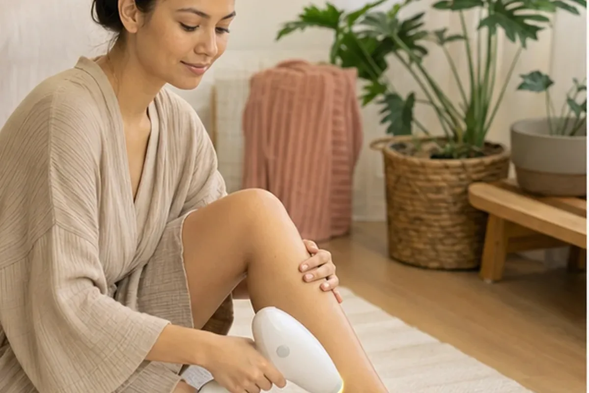 Emotionaler und authentischer Anwendungsmoment rund um After-Shave-Pflege für die Bikinizone