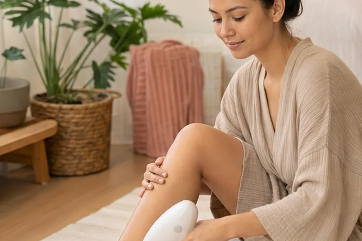 Hochwertige Beauty-Inszenierung zu Auswahlkriterien für Waxing-Set für die Bikinizone