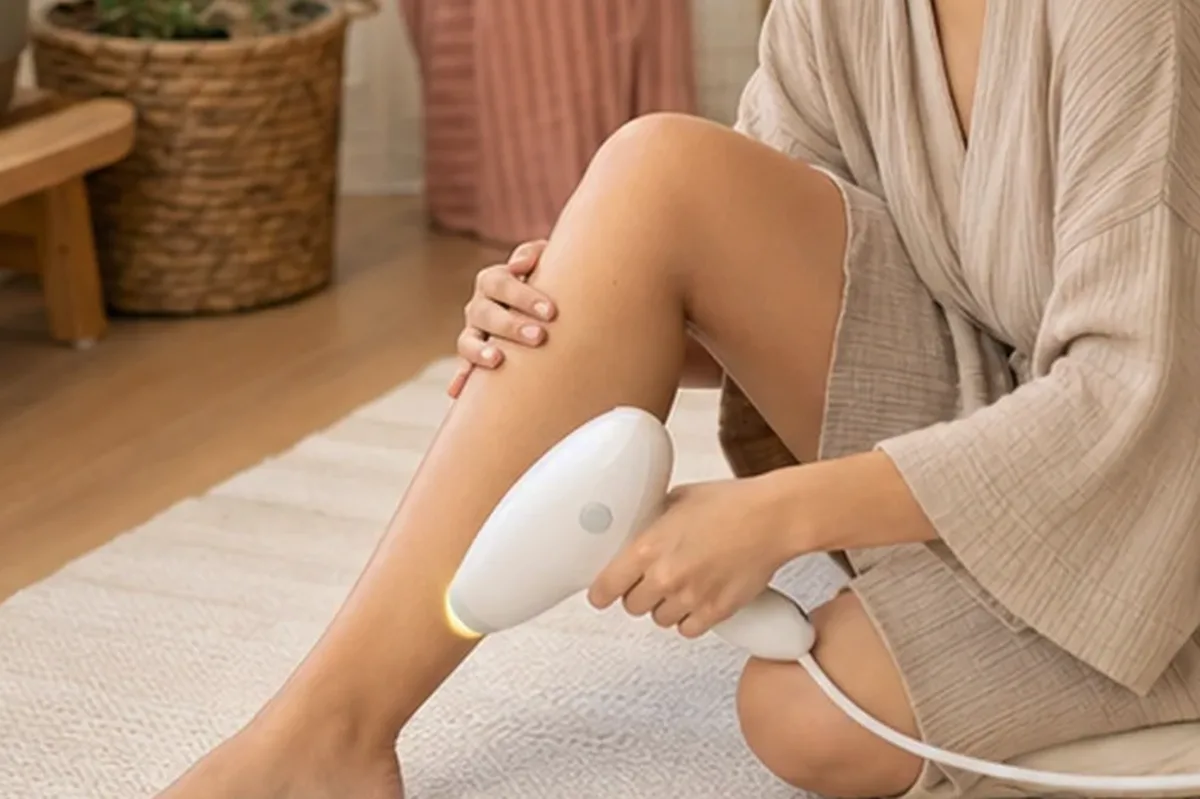 Emotionaler und authentischer Anwendungsmoment rund um Body-Trimmer für feine Haare
