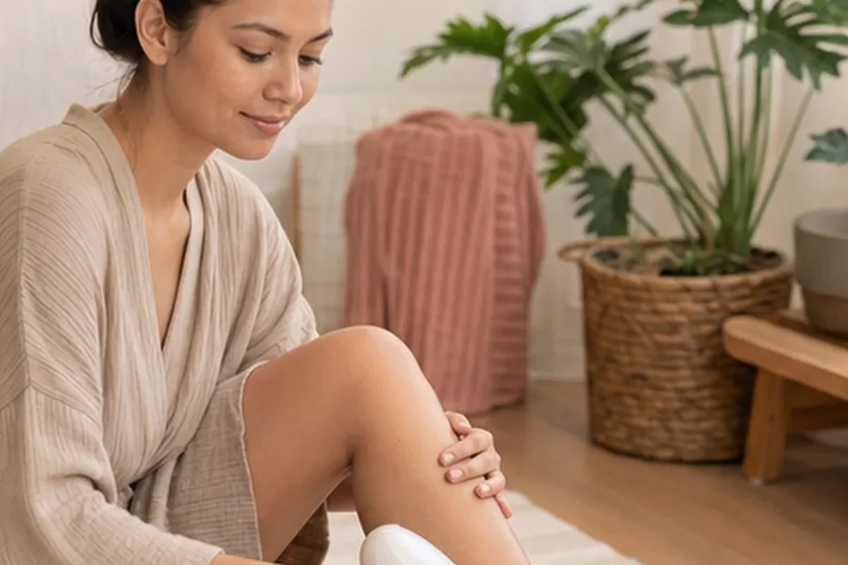 Emotionaler und authentischer Anwendungsmoment rund um IPL-Gerät für dunkle Haare