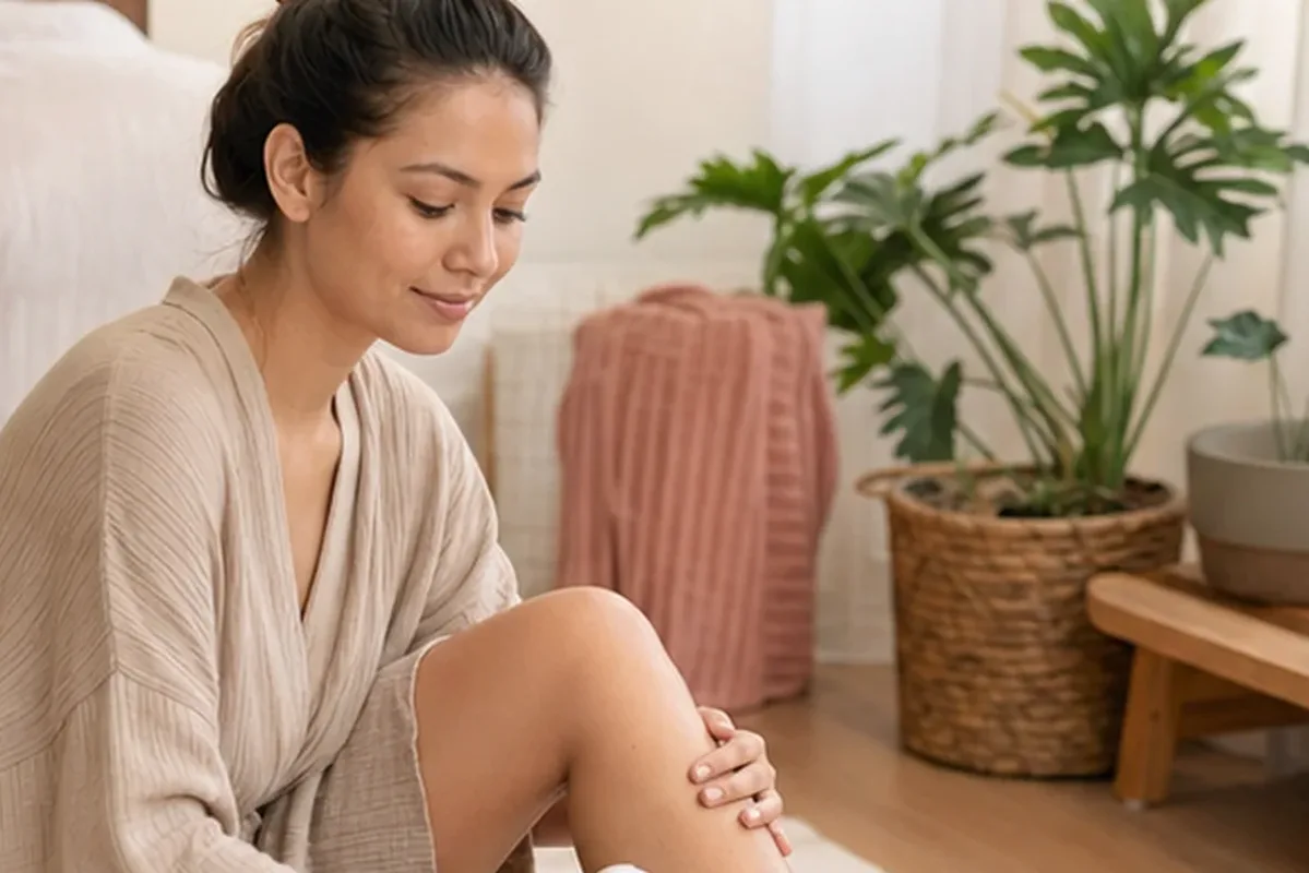 Emotionaler und authentischer Anwendungsmoment rund um After-Shave-Pflege für eine schnelle Anwendung