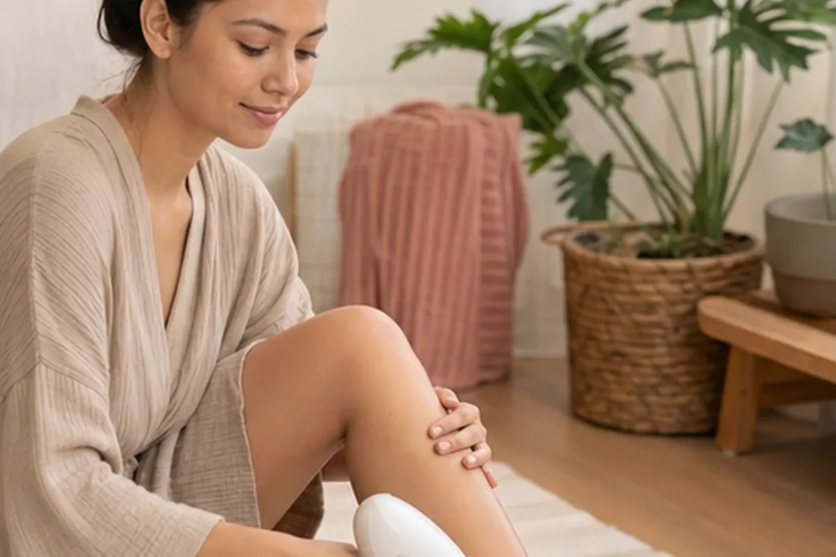 Emotionaler und authentischer Anwendungsmoment rund um Bikinizonen-Trimmer für die Bikinizone