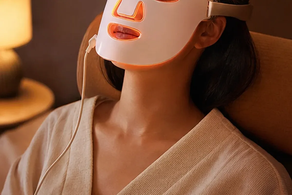 Authentische Beauty-Routine passend zum Thema LED-Gesichtsmaske bei kleinem Budget