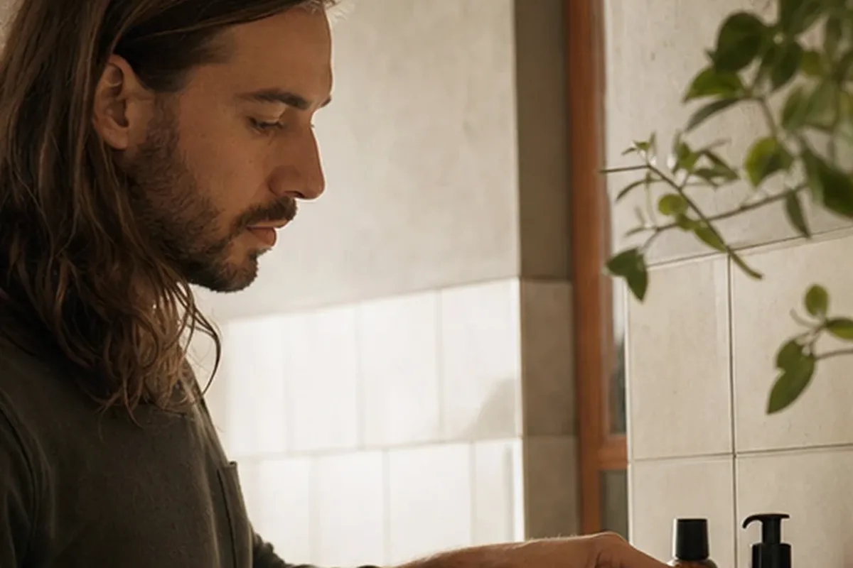 Authentische Beauty-Routine passend zum Thema Bartbalsam für einen lückenhaften Bart