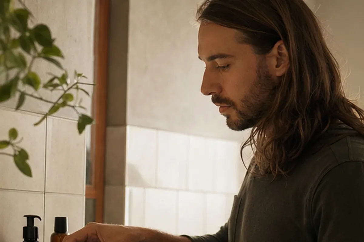 Emotionaler und authentischer Anwendungsmoment rund um After Shave für Pflege-Einsteiger