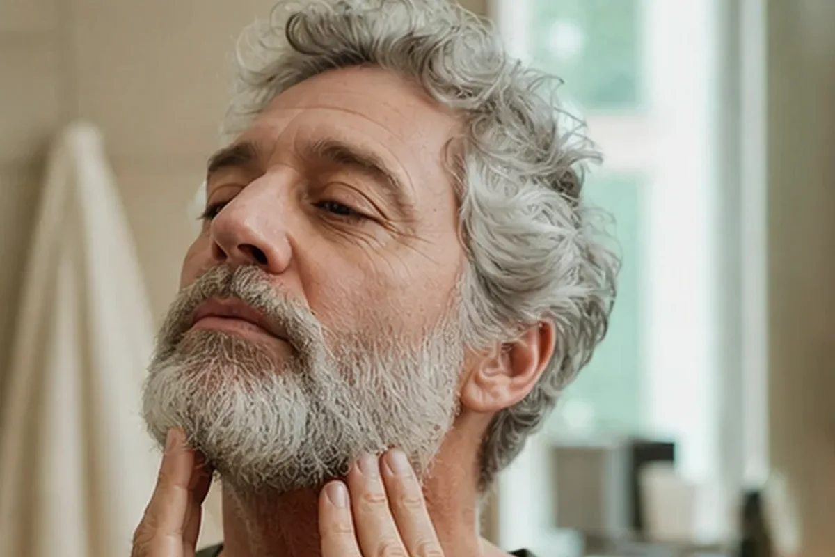Authentischer Wohlfühlmoment passend zum Beauty-Thema Rasierhobel für trockene Haut