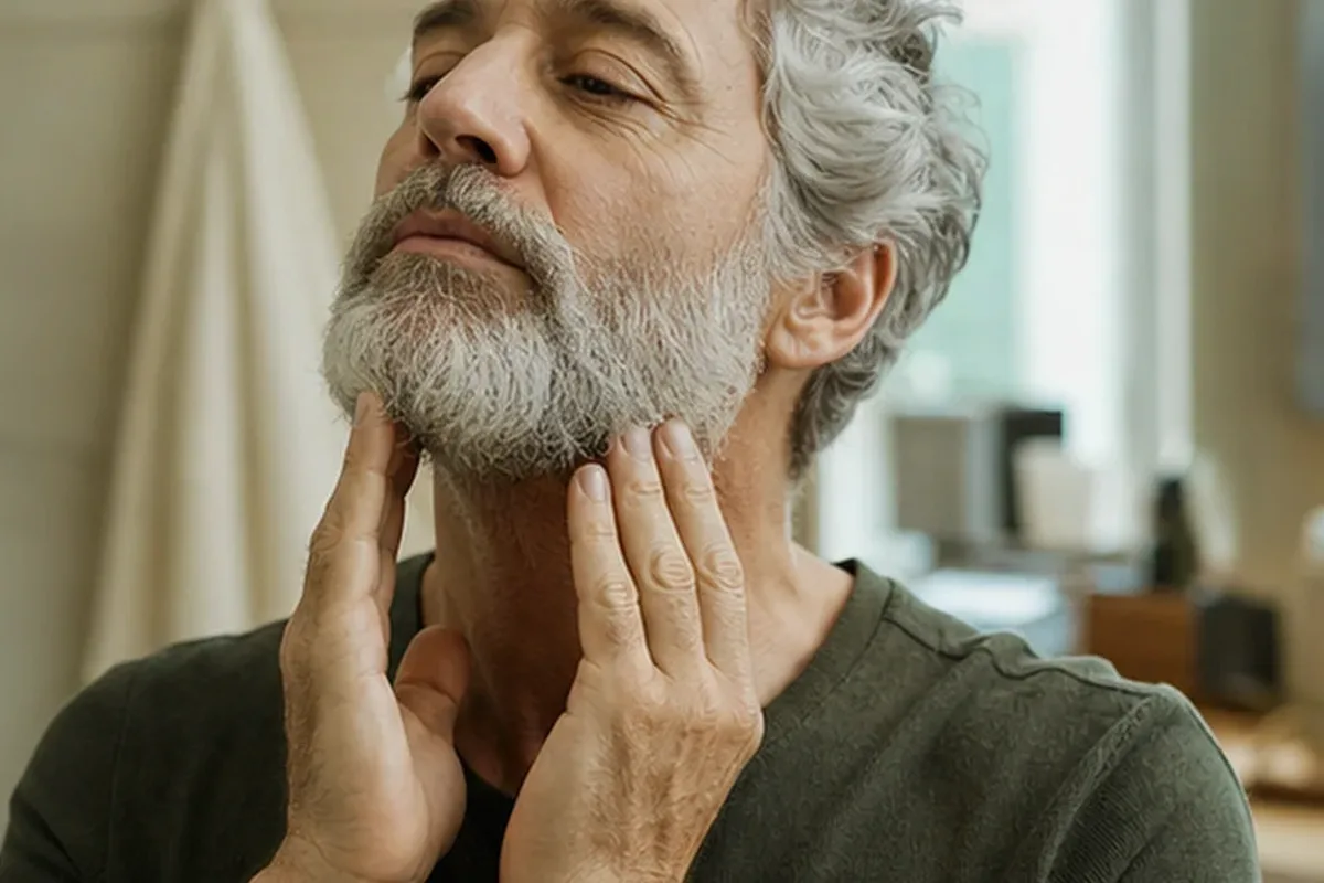 Authentischer Wohlfühlmoment passend zum Beauty-Thema Männer-Deodorant für empfindliche Haut
