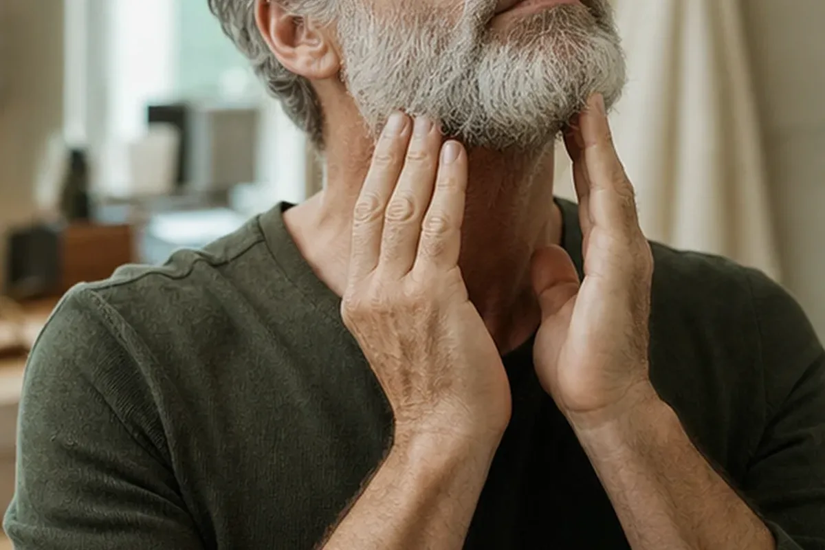 Authentischer Wohlfühlmoment passend zum Beauty-Thema Männer-Sonnenschutz bei Rasurbrand