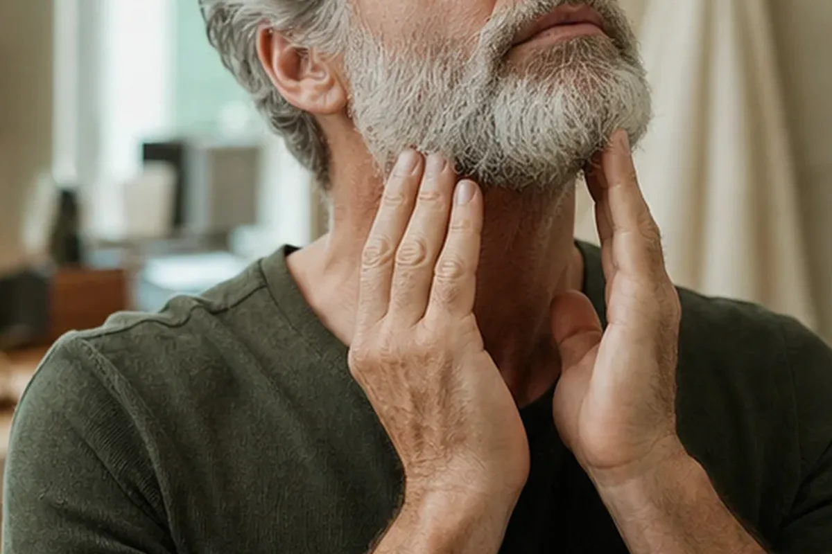 Emotionaler und authentischer Anwendungsmoment rund um After Shave für trockene Haut