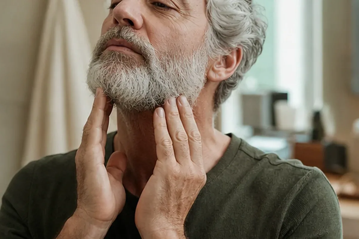 Authentische Beauty-Routine passend zum Thema Barttrimmer für trockene Haut