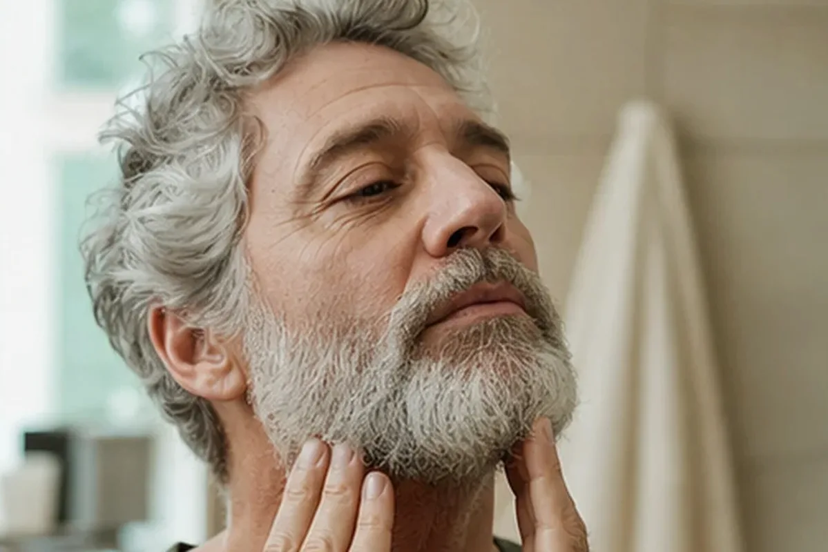 Emotionaler und authentischer Anwendungsmoment rund um After Shave für fettige Haut
