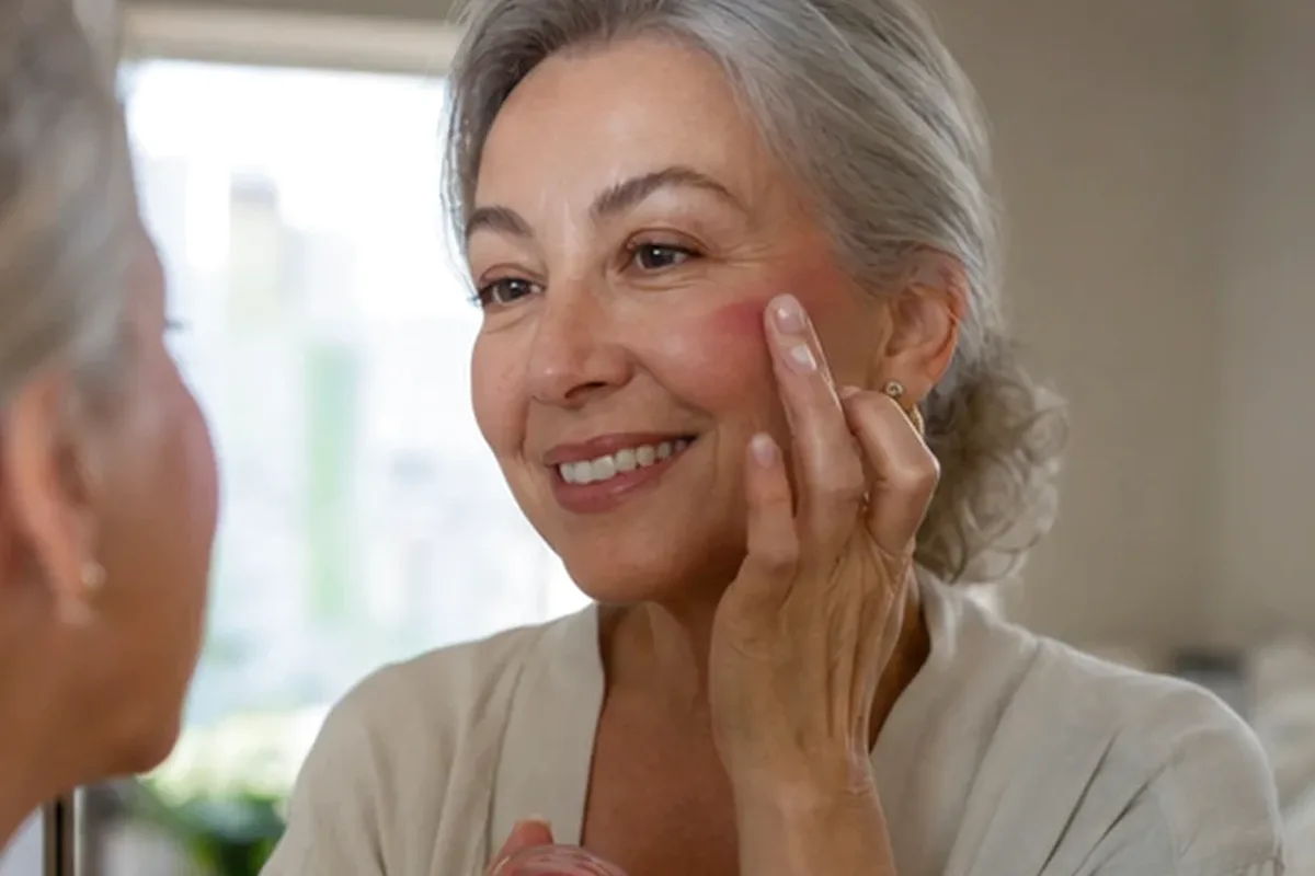 Authentischer Wohlfühlmoment passend zum Beauty-Thema Lidschatten für empfindliche Haut