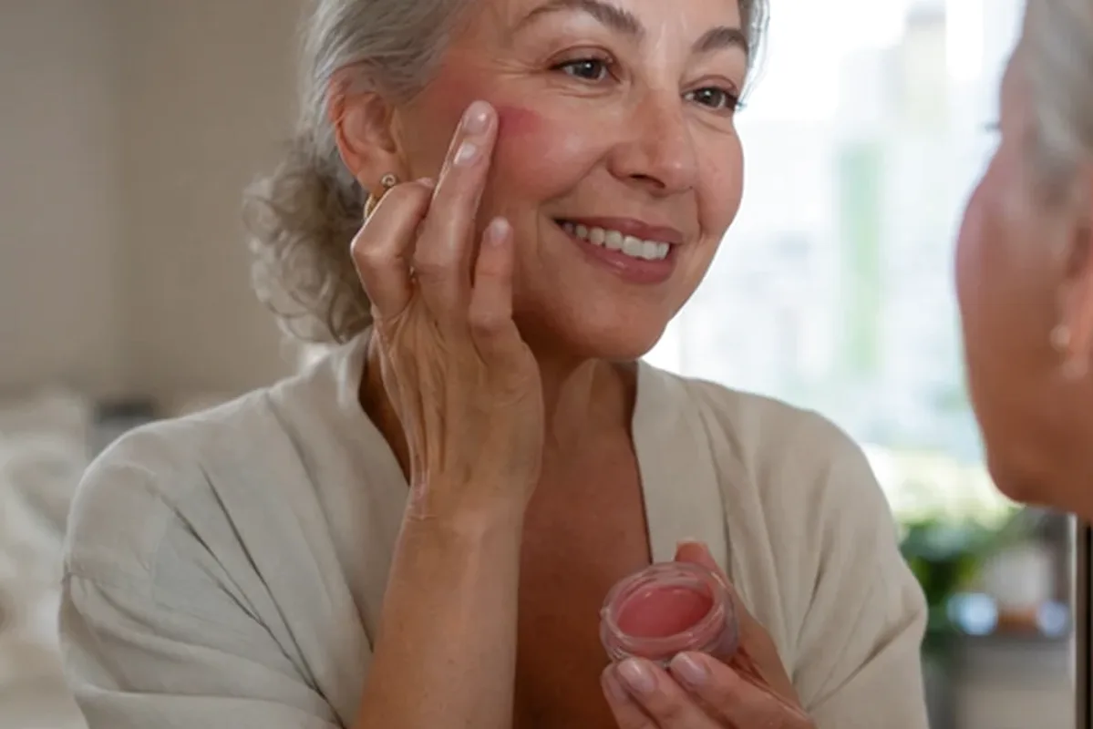 Redaktioneller Beauty-Moment zur Ausgangslage bei Lip Tint für reife Haut