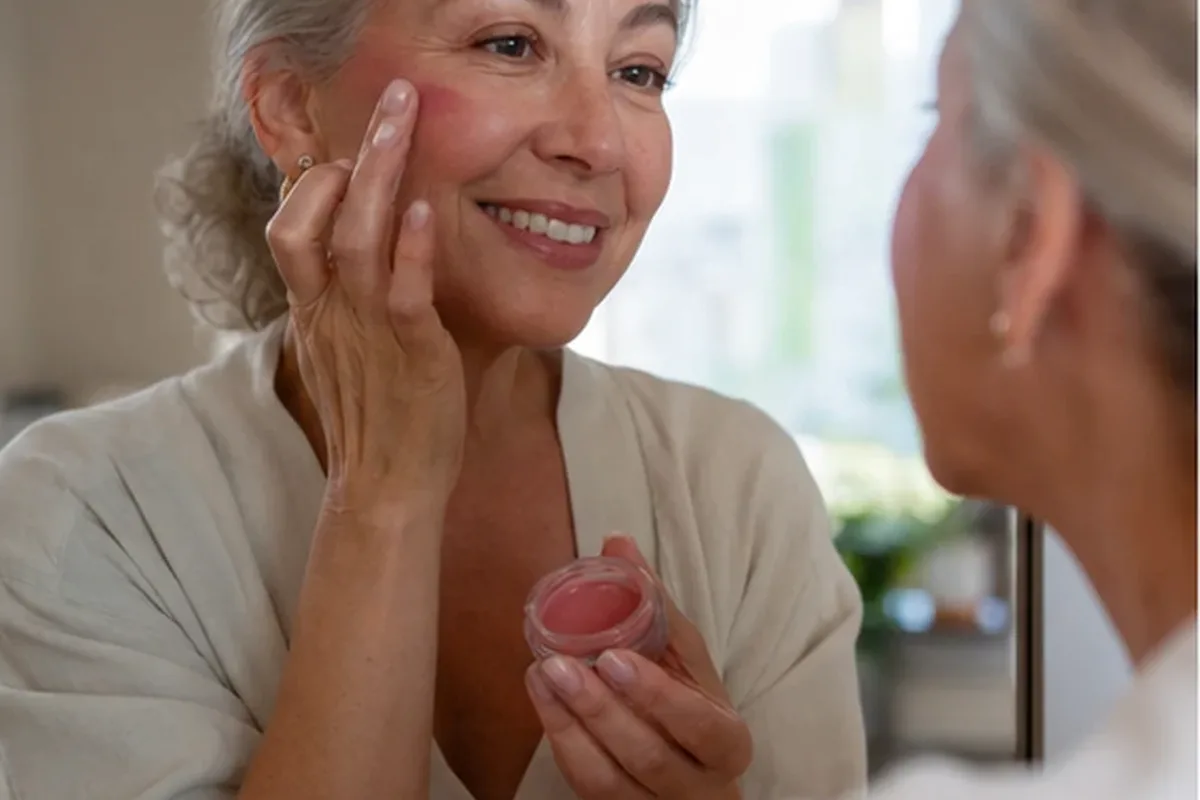 Authentischer Wohlfühlmoment passend zum Beauty-Thema Bronzer für einen natürlichen Look