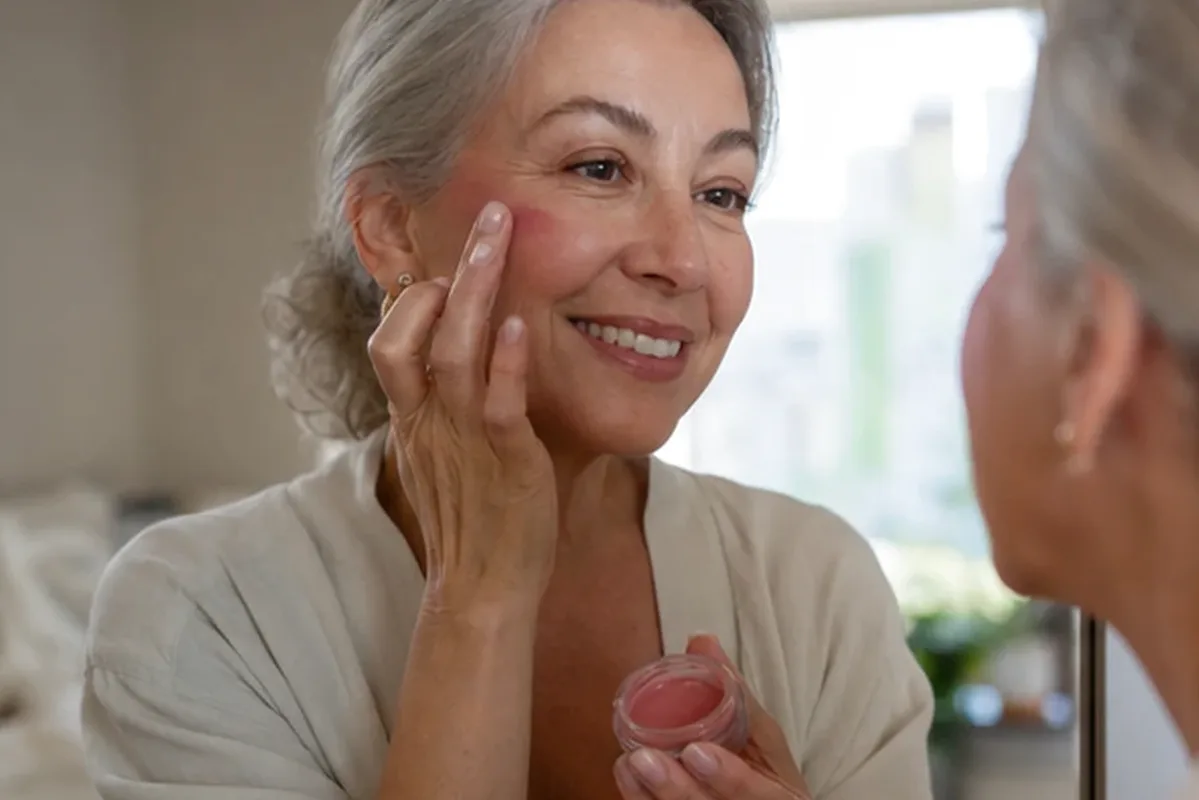 Authentische Beauty-Routine passend zum Thema Lippenstift für reife Haut
