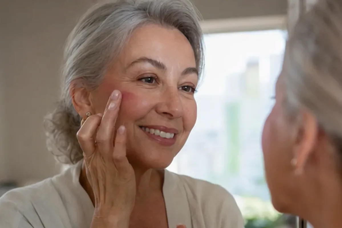 Authentische Beauty-Routine passend zum Thema Highlighter für trockene Haut