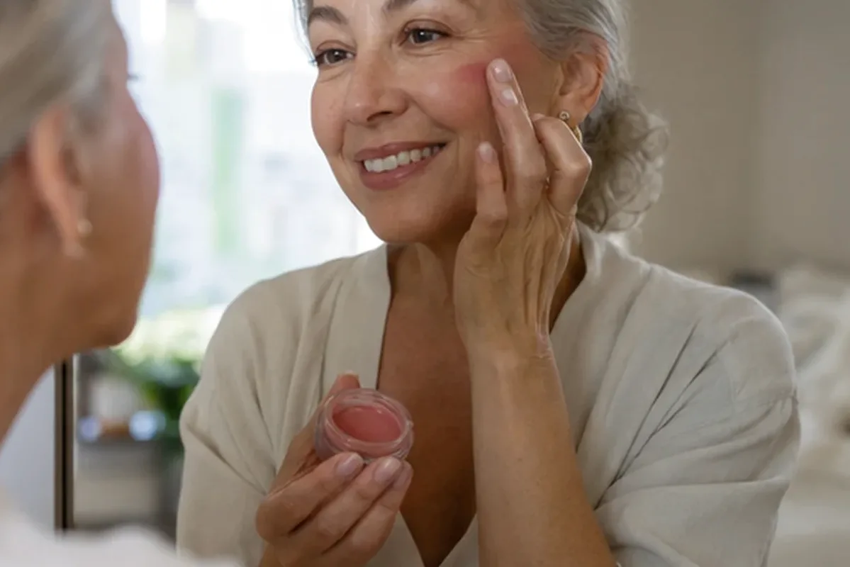 Authentische Beauty-Routine passend zum Thema Augenbrauengel für reife Haut