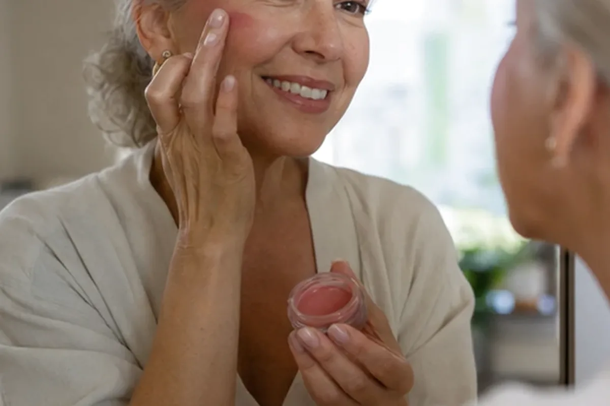 Redaktionelle Detailaufnahme zur Orientierung bei Bronzer für ölige Haut