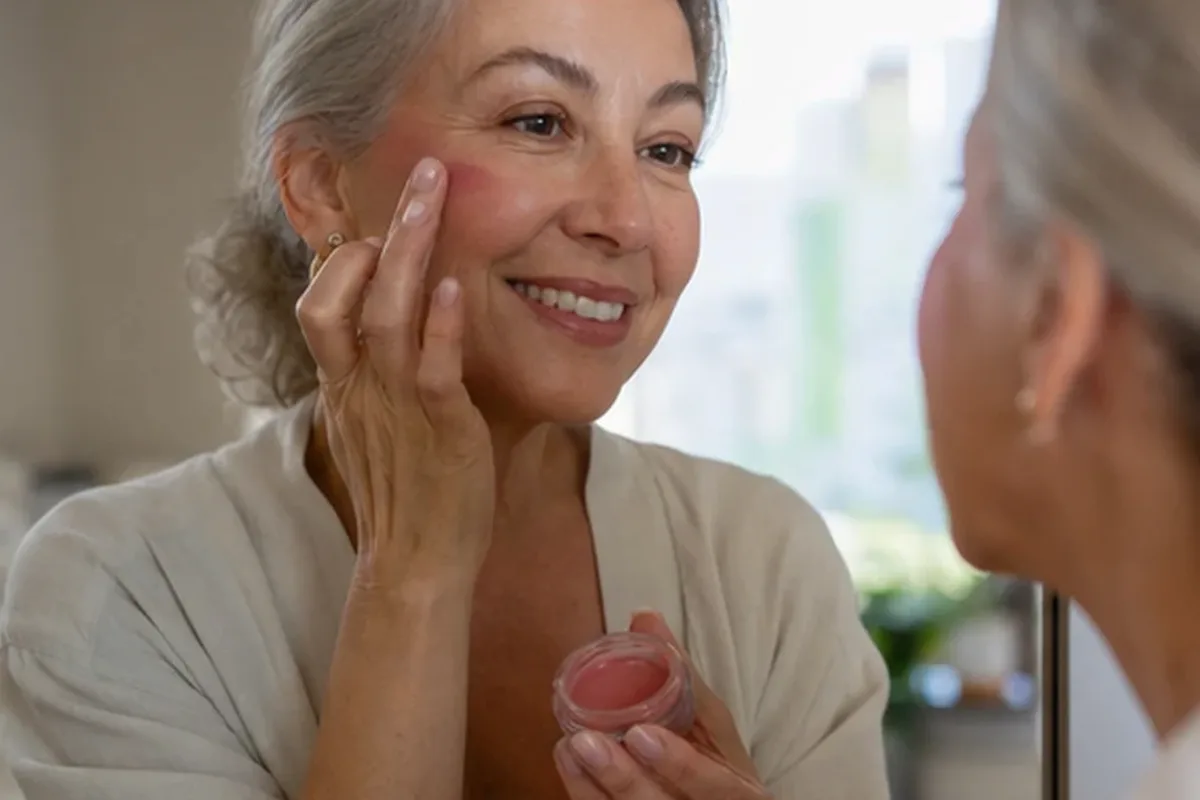 Authentische Beauty-Routine passend zum Thema Bronzer bei großen Poren