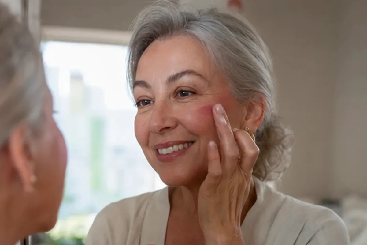 Authentischer Wohlfühlmoment passend zum Beauty-Thema Setting Spray für ölige Haut