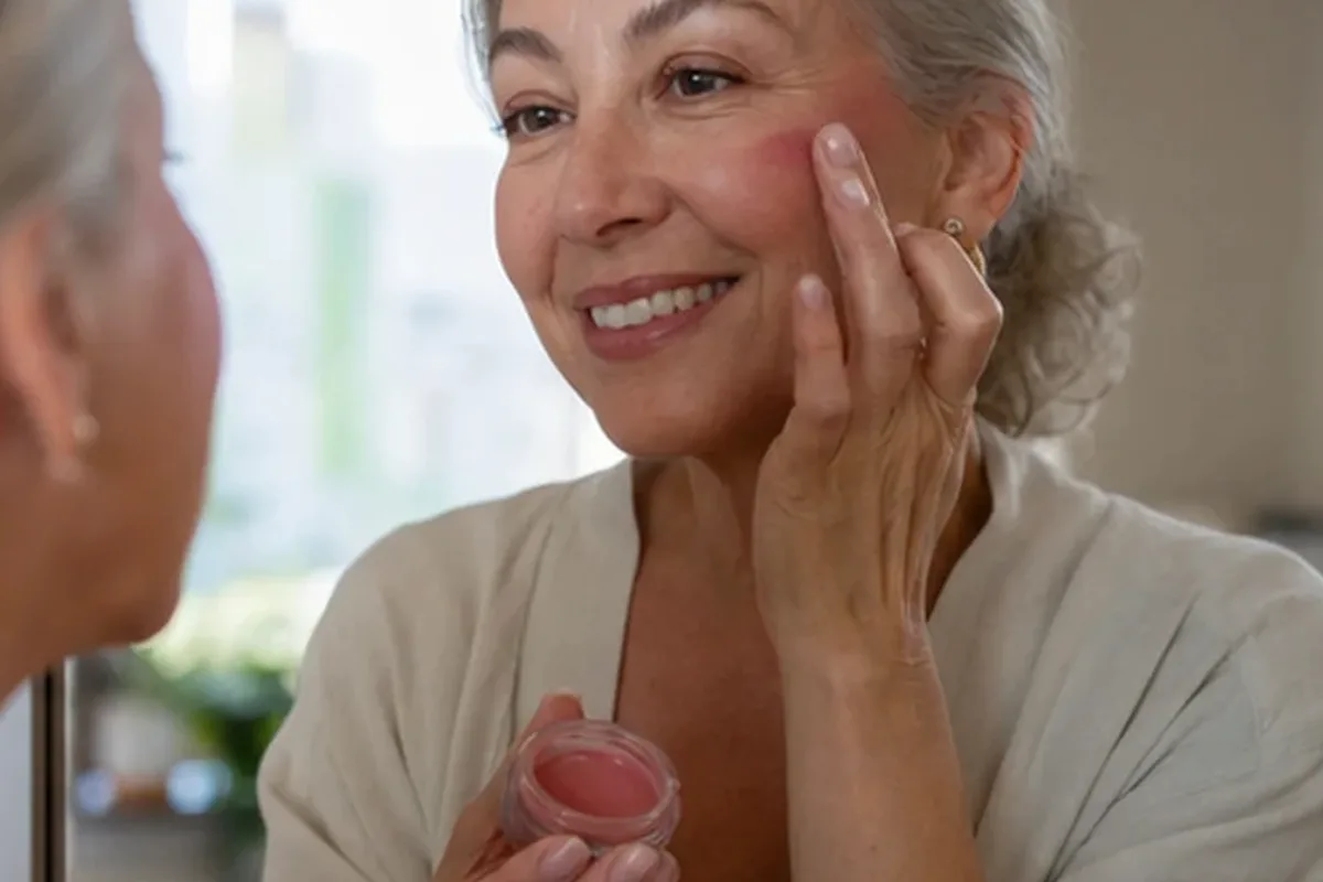 Authentischer Wohlfühlmoment passend zum Beauty-Thema Skin Tint bei Rötungen