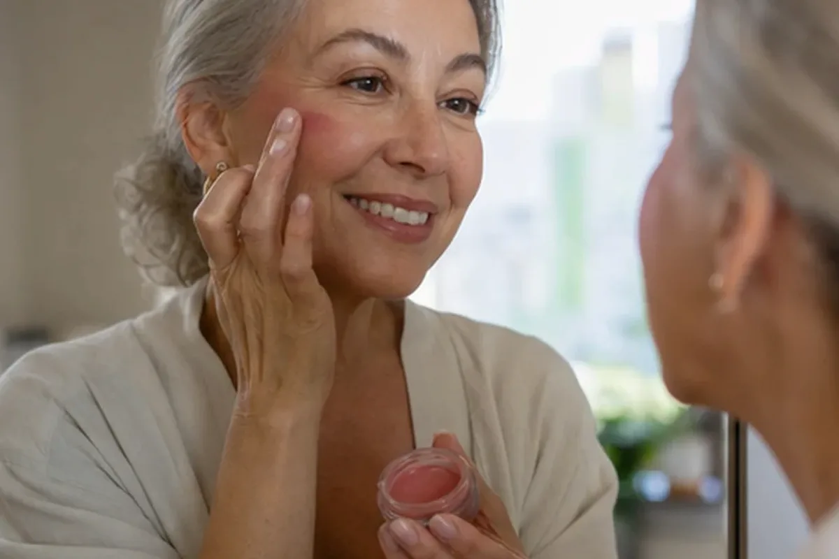 Authentischer Wohlfühlmoment passend zum Beauty-Thema Setting Spray für langen Halt