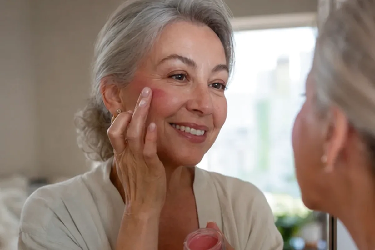 Redaktioneller Beauty-Moment zur Ausgangslage bei Bronzer für reife Haut