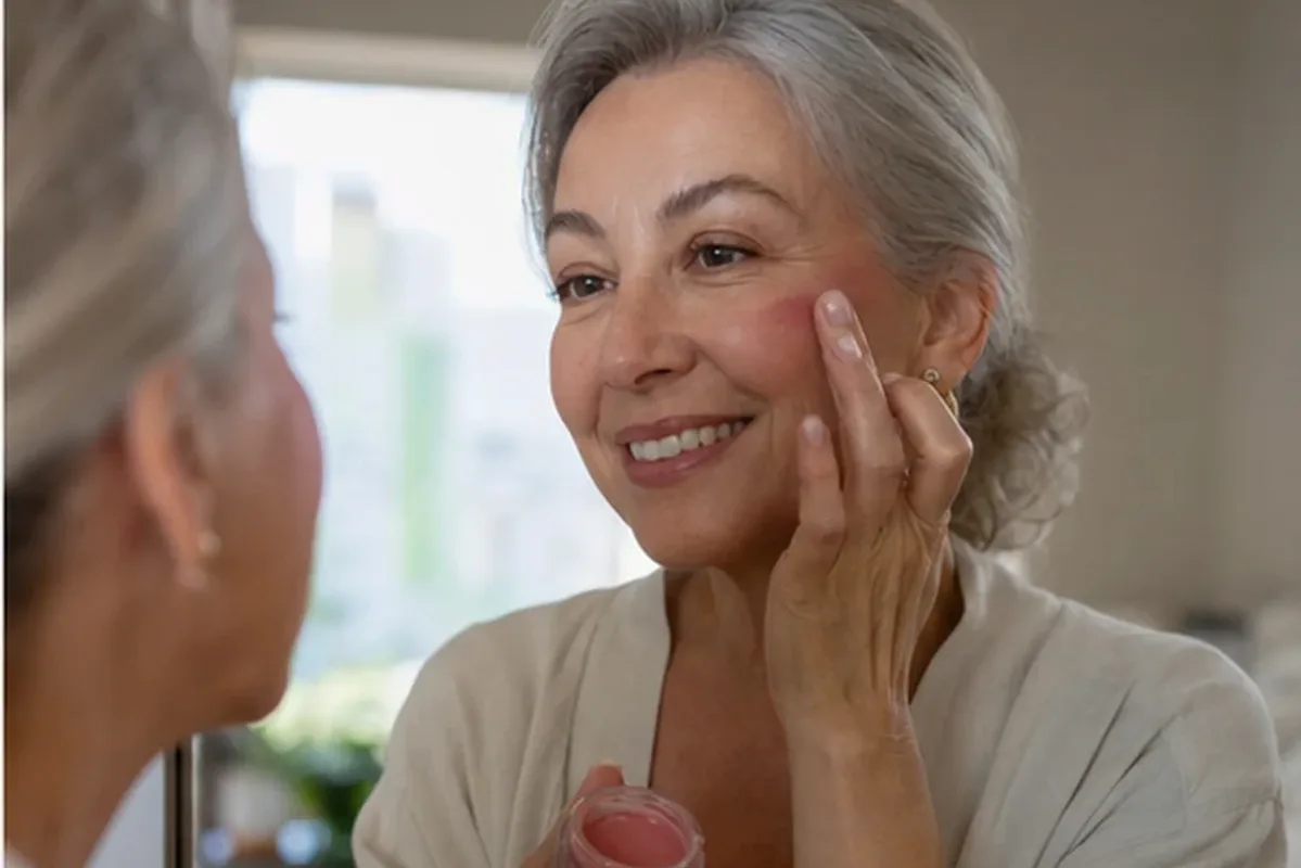 Redaktioneller Beauty-Moment zur Ausgangslage bei Highlighter für reife Haut