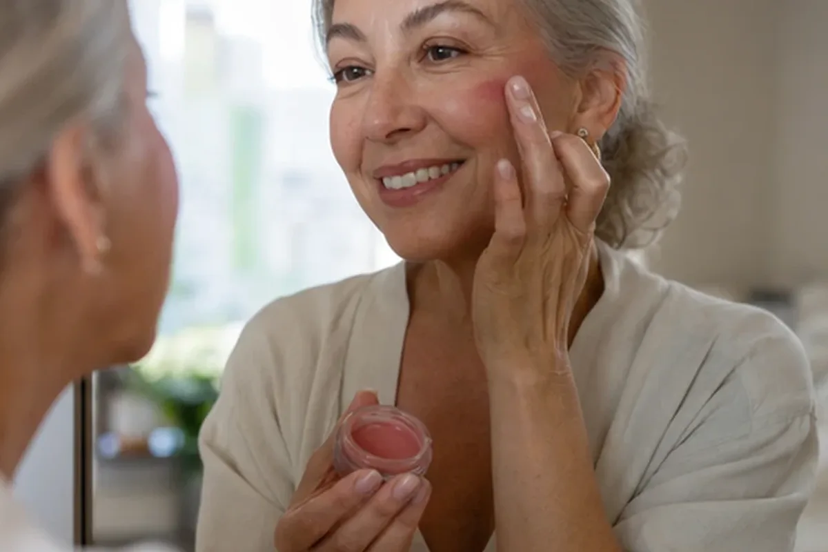 Authentische Beauty-Routine passend zum Thema Skin Tint für reife Haut