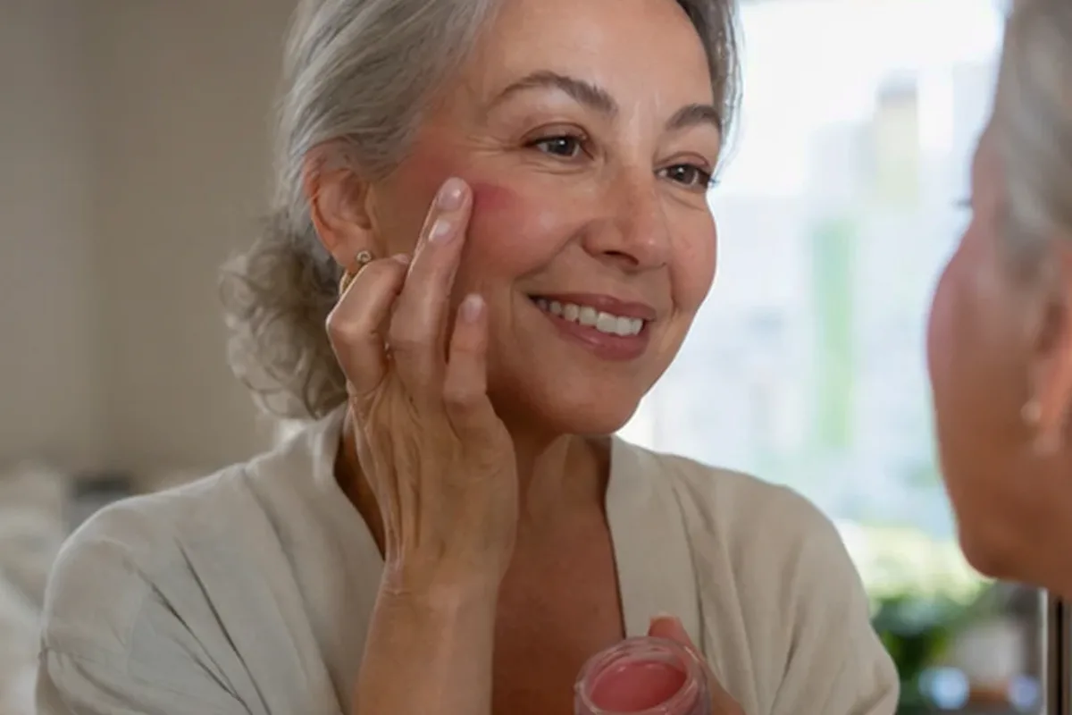 Authentischer Wohlfühlmoment passend zum Beauty-Thema Primer für einen natürlichen Look