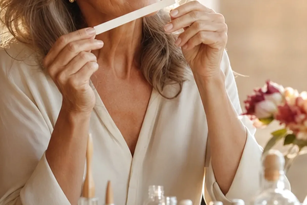 Redaktionelle Detailaufnahme zur Orientierung bei Eau de Toilette bei kaltem Wetter