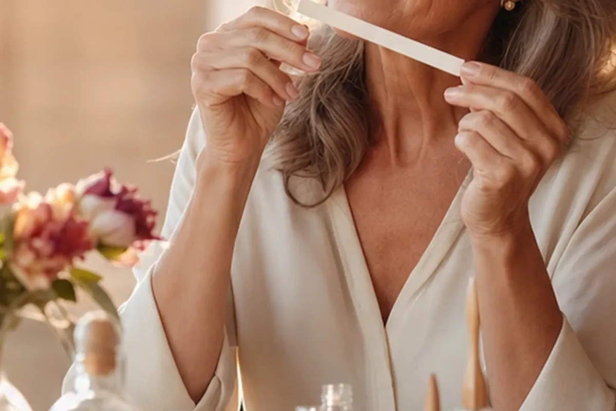 Authentische Beauty-Routine passend zum Thema Abendduft mit langer Haltbarkeit