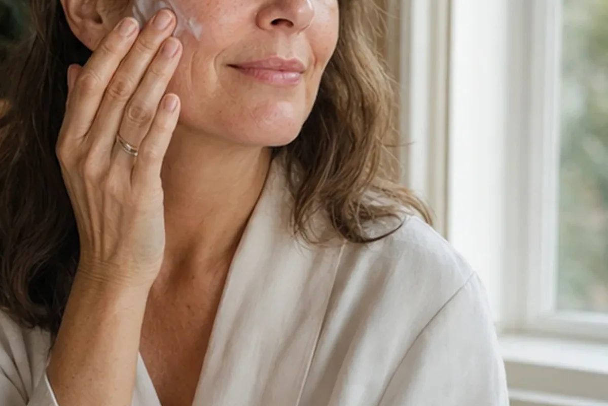 Authentischer Wohlfühlmoment passend zum Beauty-Thema Hautbarriere-Pflege für unreine Haut