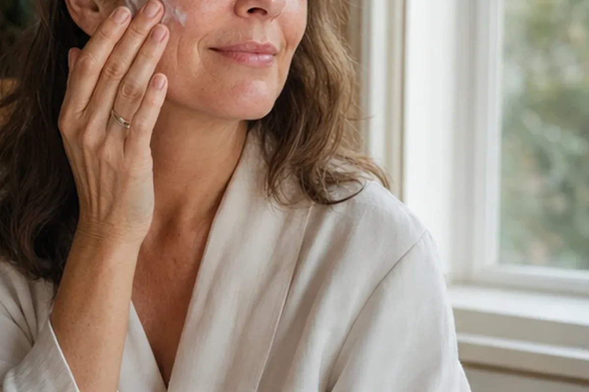 Authentischer Wohlfühlmoment passend zum Beauty-Thema Hautbarriere-Pflege für empfindliche Haut