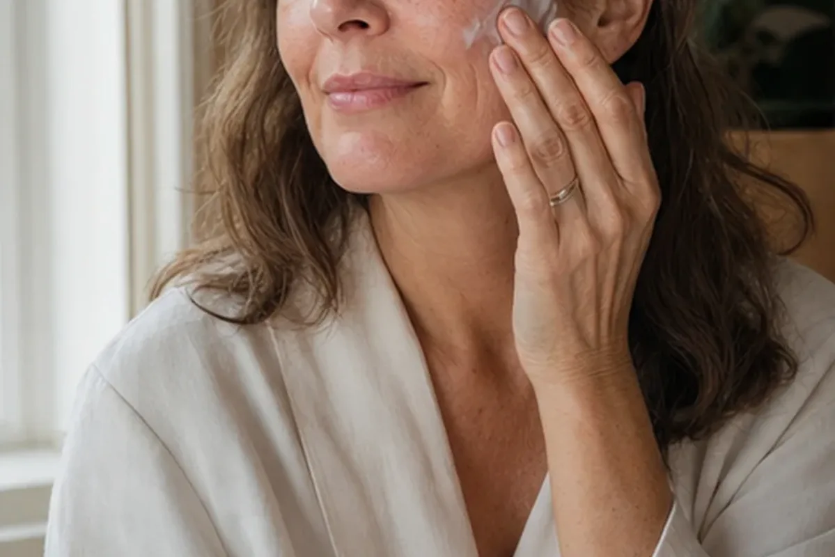 Authentische Beauty-Routine passend zum Thema Niacinamid-Serum bei ersten Fältchen